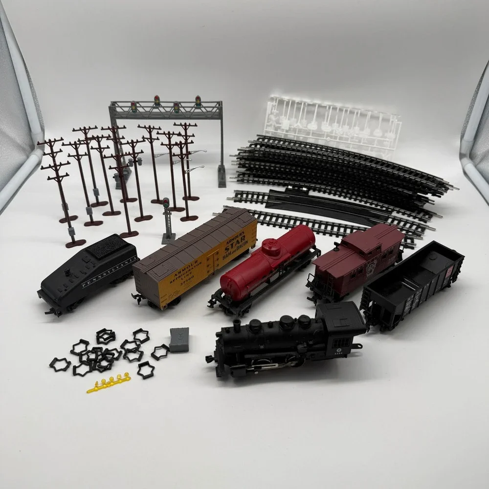 Vintage Life Like Model Train Set HO Scale Steam 2584 Track Accessories Lot